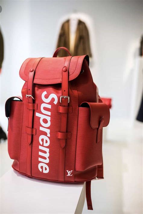 supreme x lv shoulder bag replica|false supreme x lv backpack.